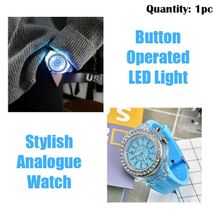 Waterproof Sport Crystal Quartz Wrist Watch Flash Luminous LED Backlight